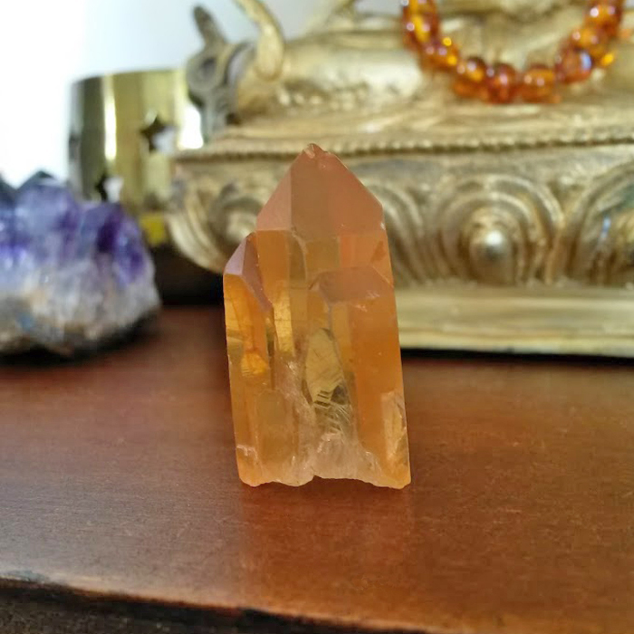 Tangerine Quartz Crystal for Confidence