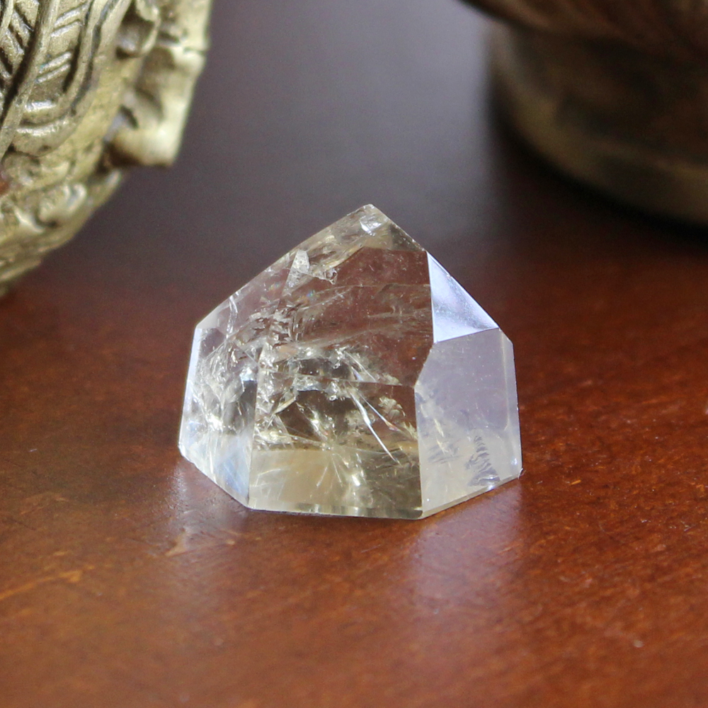 Polished natural Citrine Crystal Point