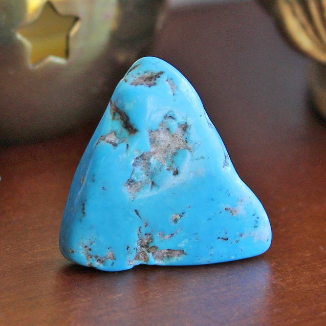 Polished piece of Mexican Turquoise crystals for sleep