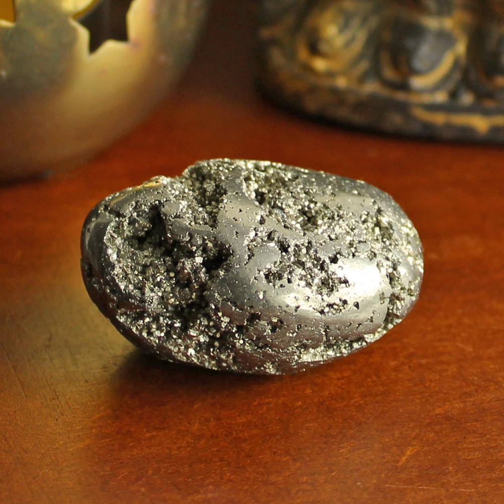 Druzy Pyrite Tumble Stone