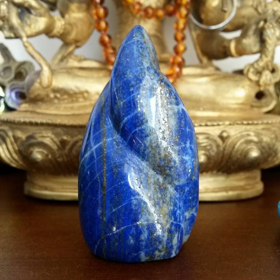 Polished Lapis Lazuli Flame