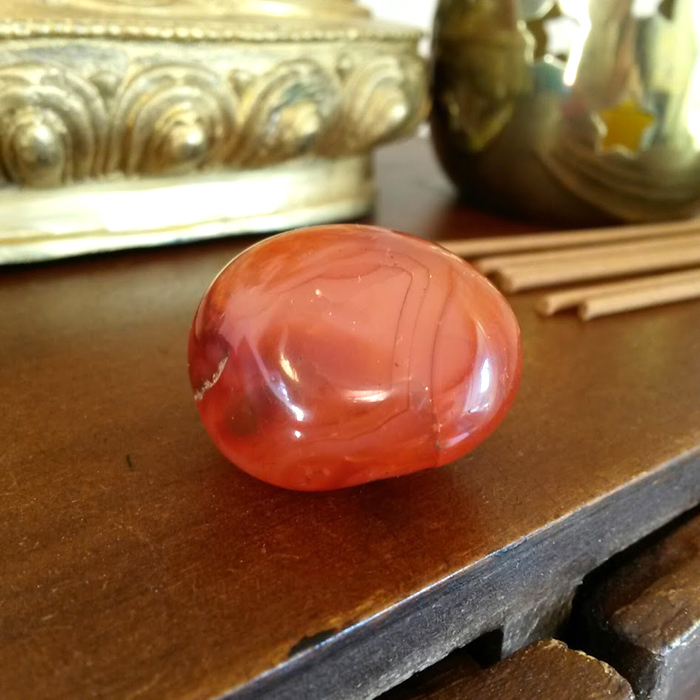 Red Carnelian and incense