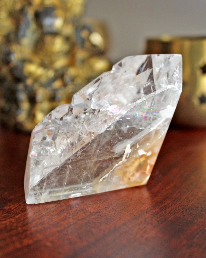 Clear Calcite with rainbows