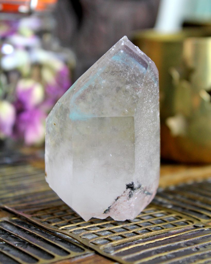 Ajoite phantom quartz crystal