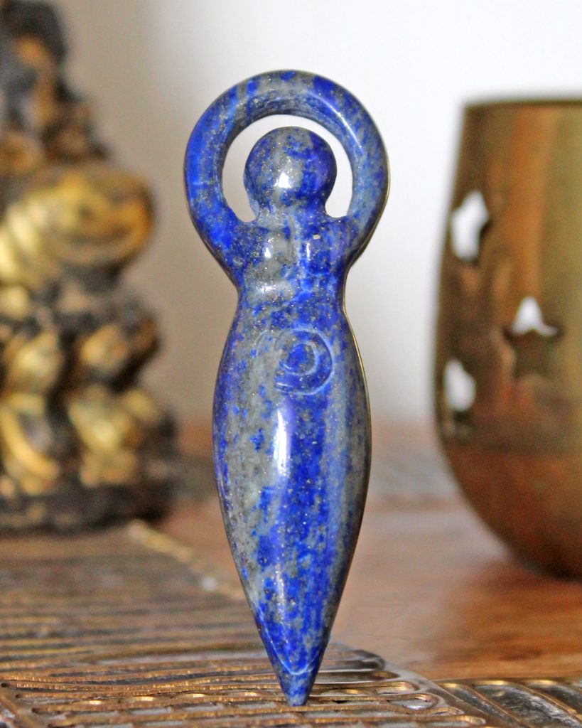 Lapis Lazuli Goddess carving