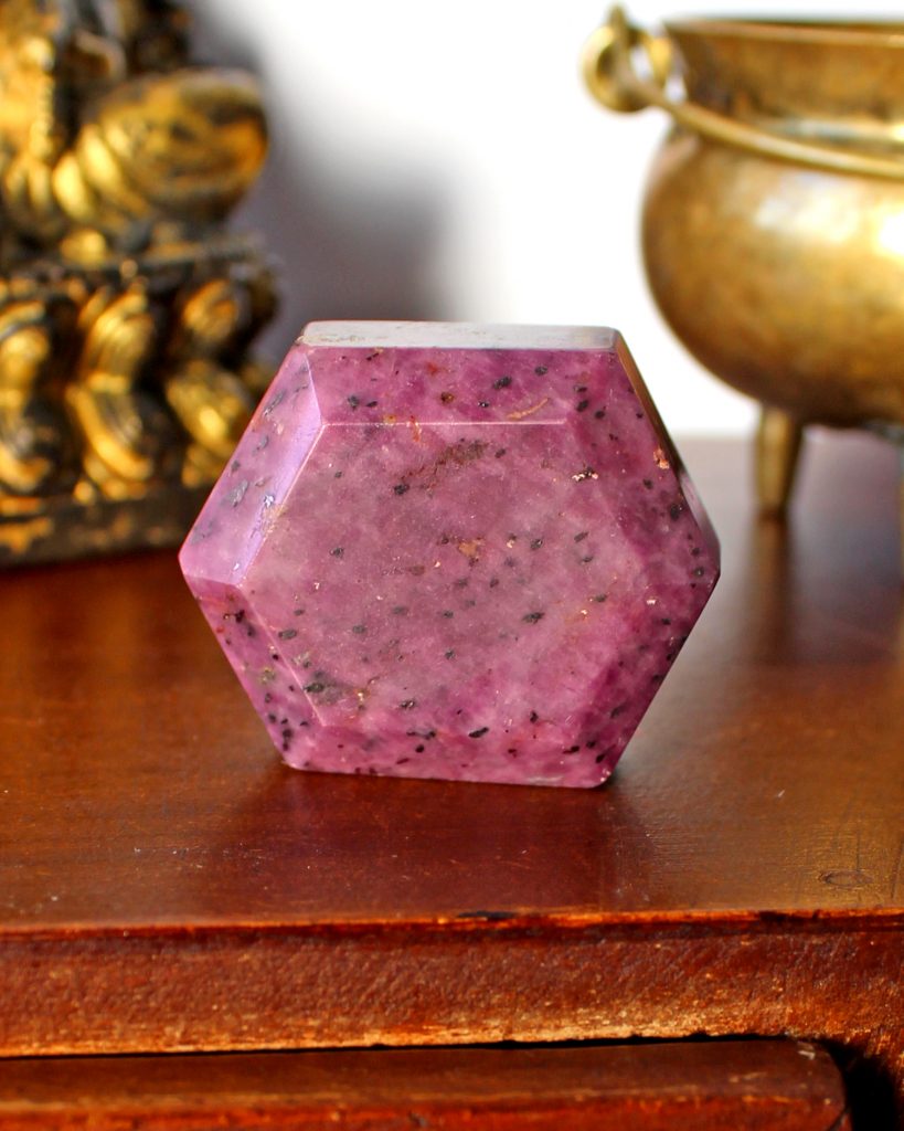 Faceted natural Ruby