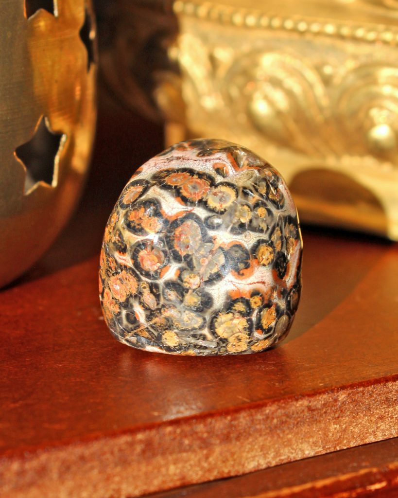 Leopard-Skin Jasper tumbled stone (from the 90s)