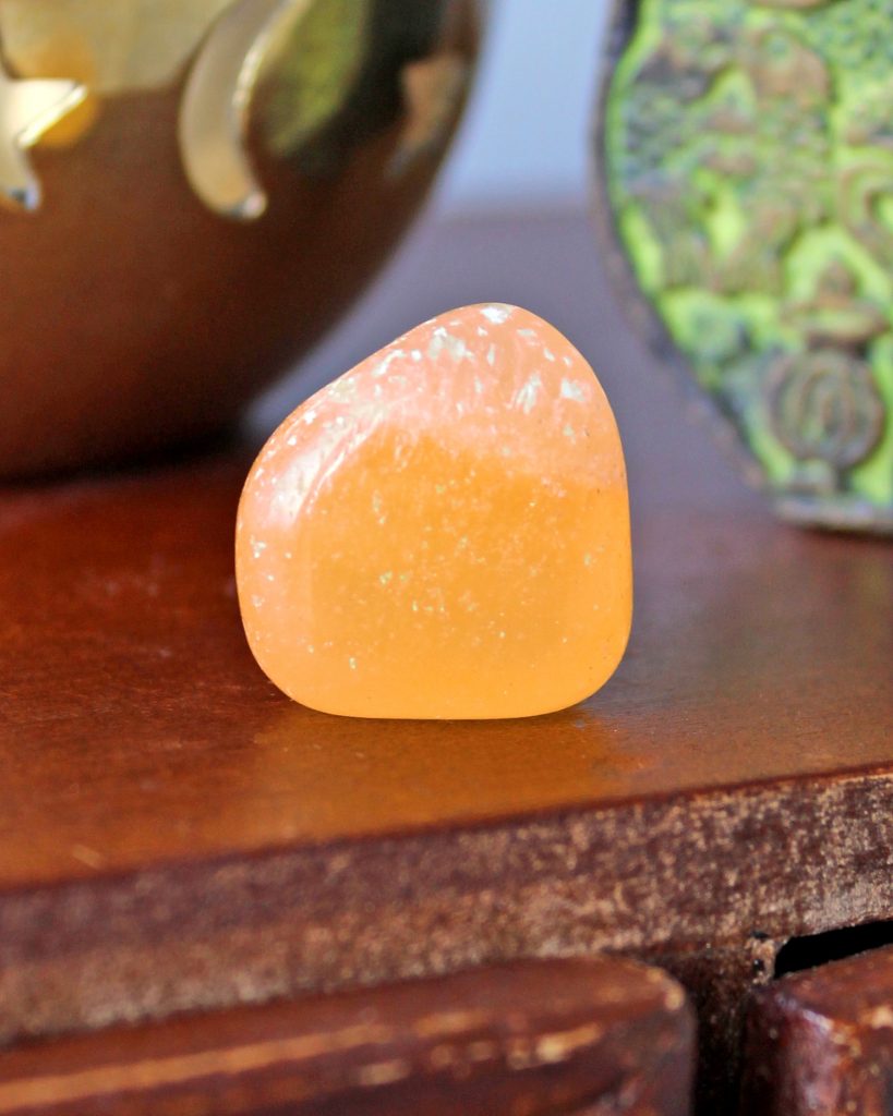 Orange Calcite Tumbled Stone