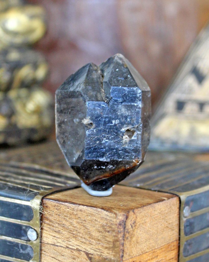 Tibetan Black Quartz (Morion) Double Terminated Twin Crystal
