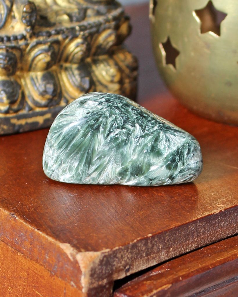 Seraphinite tumbled stone